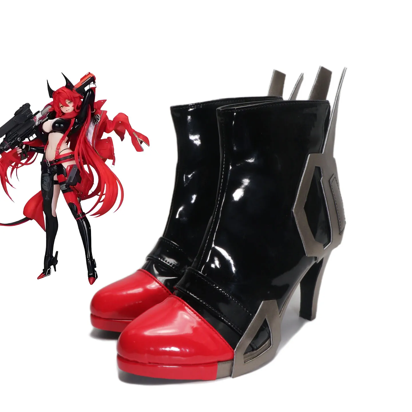 Anime Game Shoes NIKKE Little Red Riding Hood Cosplay Boots Halloween Costume Accessories Props Made