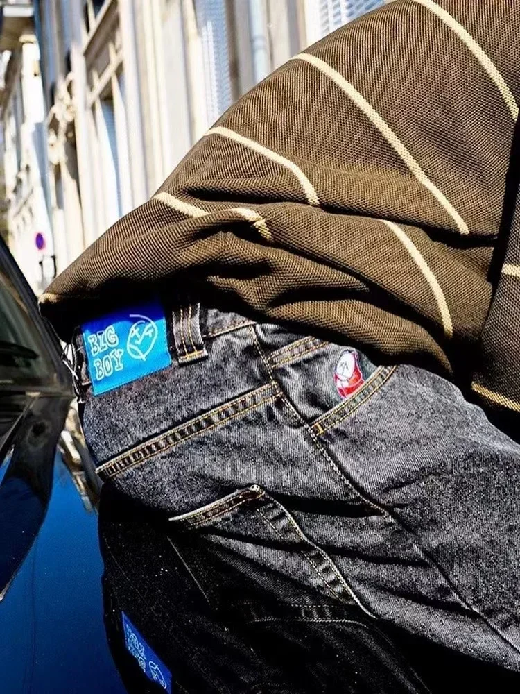 

Y2K High Street Embroidery Denim Pants Women Jeans Leisure Simple Harajuku Jeans for Men Streetwear Baggy Jeans Men Clothing