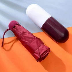 1 piece - Umbrella Capsule Black Gel Sun Protection and UV Protection Sun Umbrella for Women's Sunny and Rainy Use