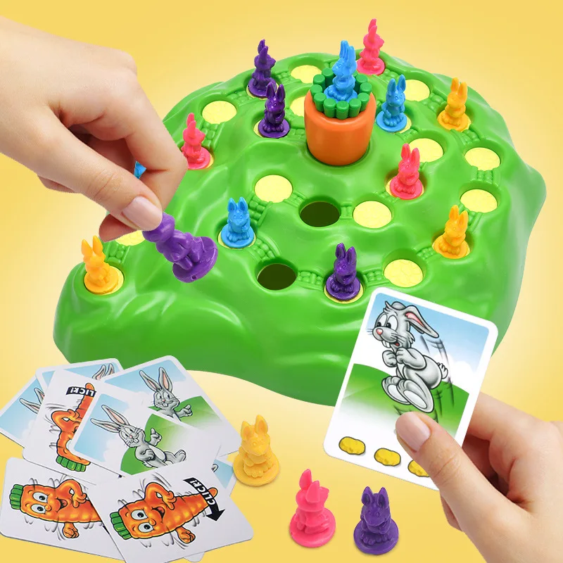 9Pcs New Rabbit Trap Puzzle Toy Children\'s Dual Play Multiplayer Board Game Competition Parent Child Interactive Strategy Game