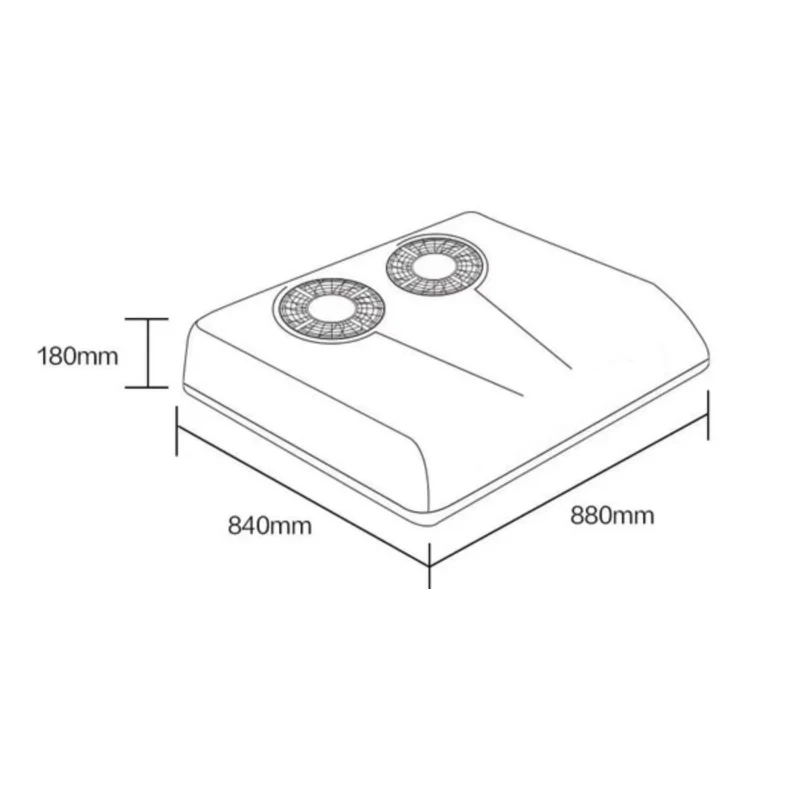 مكيف وقوف السيارات 12 فولت 24 فولت مكيف هواء شاحنة RV مع تيار متردد لوقوف السيارات