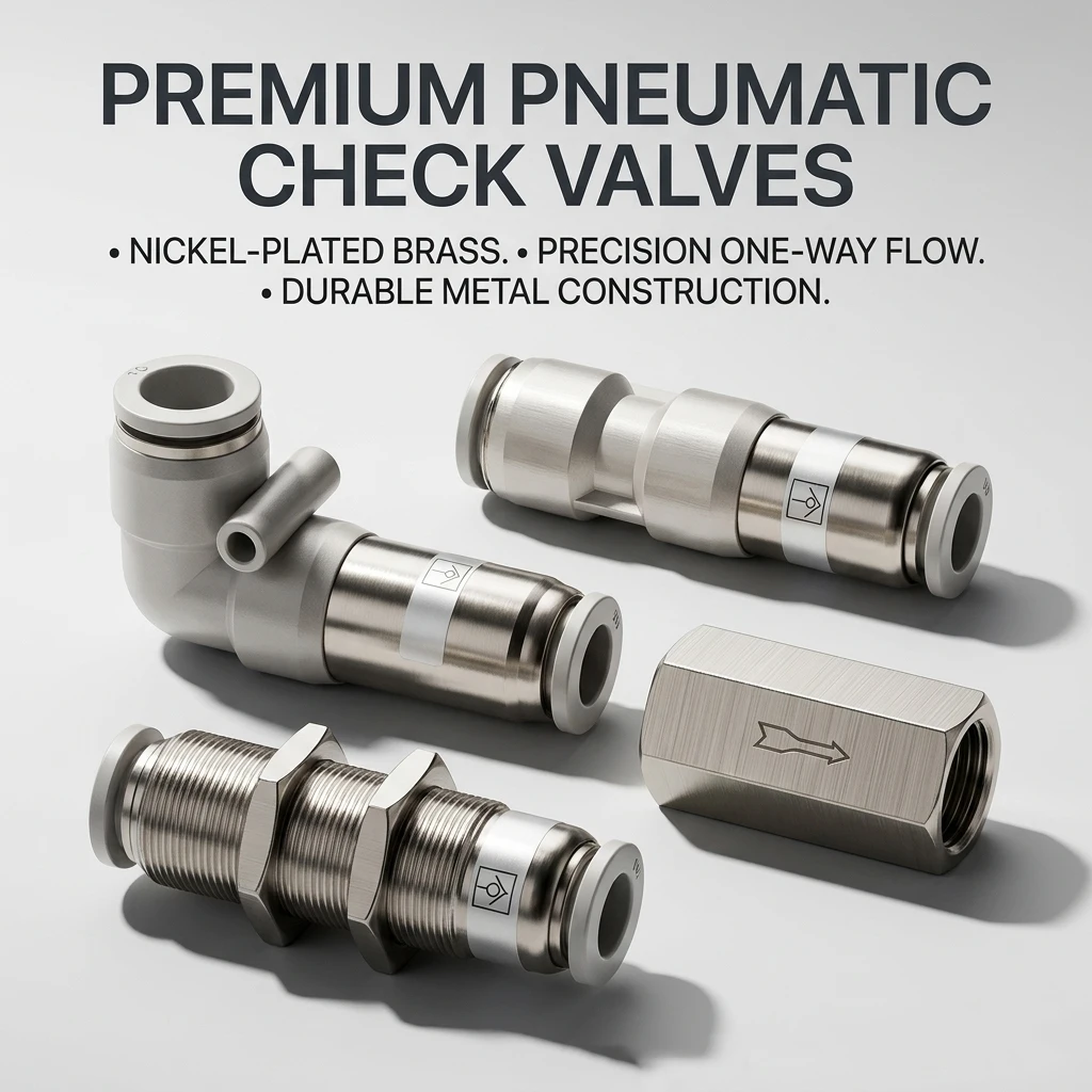 

Pneumatic Check Valve SPM CV SPU SPV Serie,Nickel-Plated Copper,Push-In Air Tube Connector,Straight Elbow Bulkhead,4/6/8/10/12mm