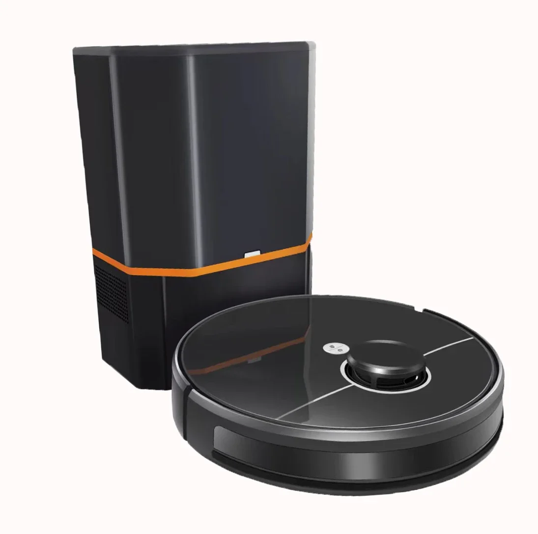 Robot with Lidar Navigation, R30Connected Mapping Robot Vacuum with Automatic Dirt Disposal - Dual Multi-Surface Rubber Brushes