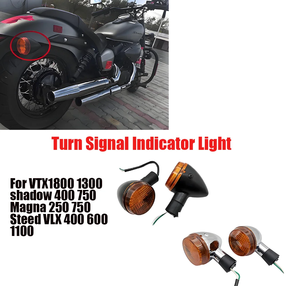 Para VTX1800 1300 shadow 400 750 Magna 250 750 Steed VLX 400 600 1100 luz indicadora de señal de giro intermitente trasera