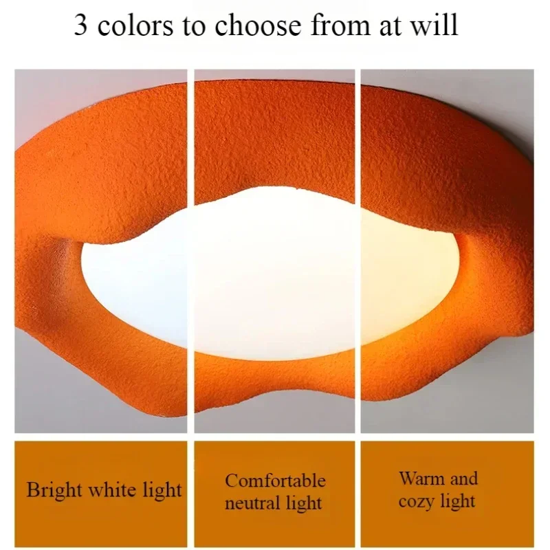 Светодиодный потолочный светильник в скандинавском стиле Wabbi кремового цвета, современный стиль, креативный минималистичный светильник для гостиной, столовой, спальни