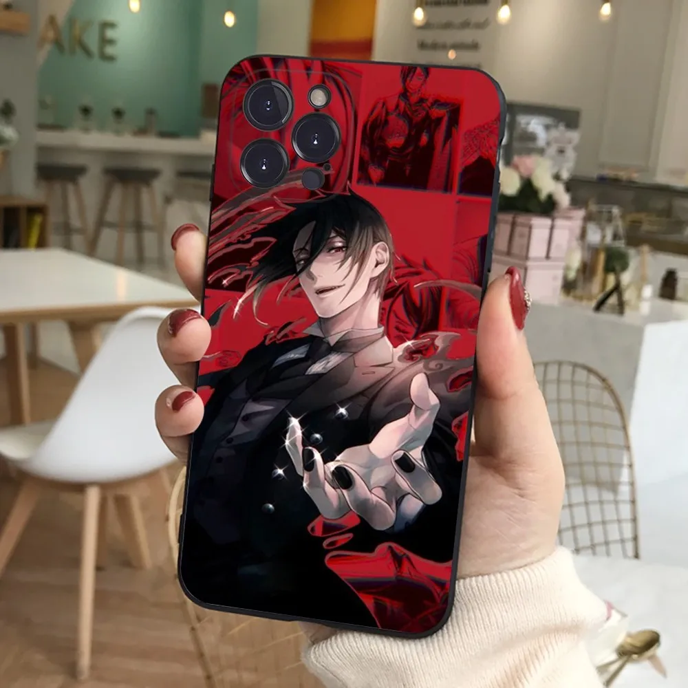 Black Butler Phone Case For iPhone 15 14 11 12 13 Mini Pro XS Max Cover 6 7 8 Plus X XR SE 2020 Funda Shell