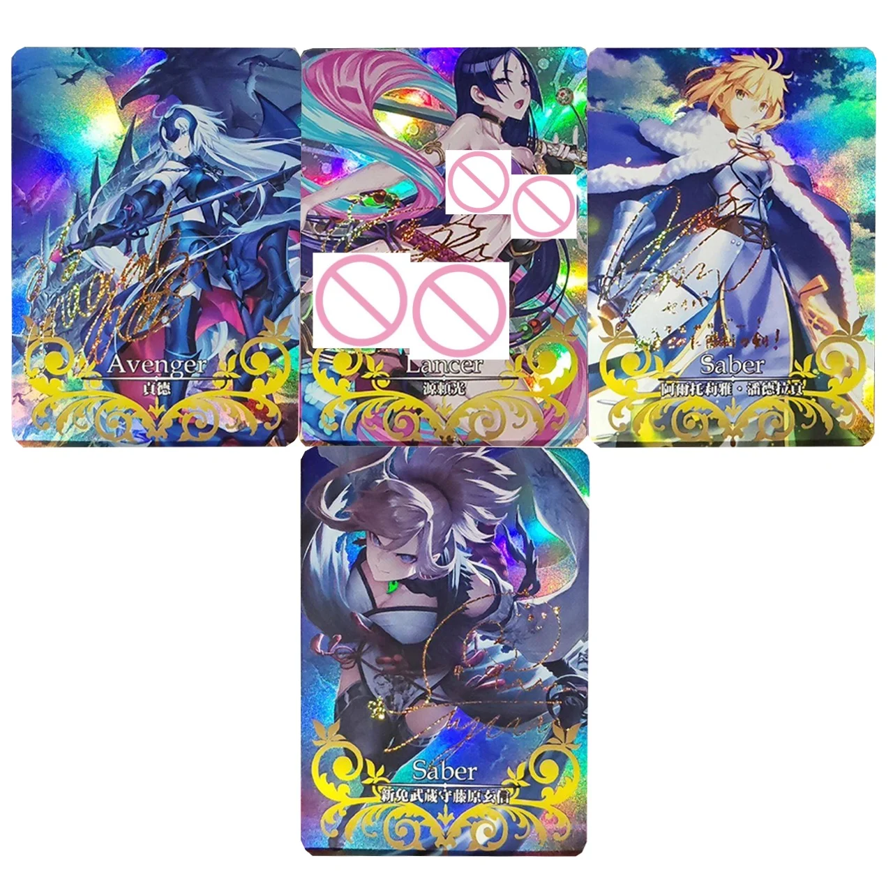 

Коллекционная карта-игрушка 63x88 мм FGO Series ACG Goddess SABER Diy Refraction Colorful Flash Card Alter Minamoto No Raikou для аниме-игр