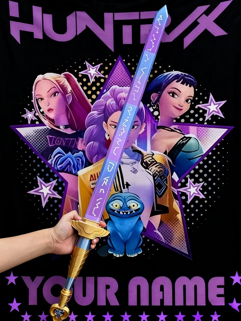 Espada Kpop Rumi con trajes de símbolo, espada de cazadores de juego de rol de demonio, accesorio de Cosplay para mujeres y hombres, accesorios de disfraz de Carnaval de Halloween