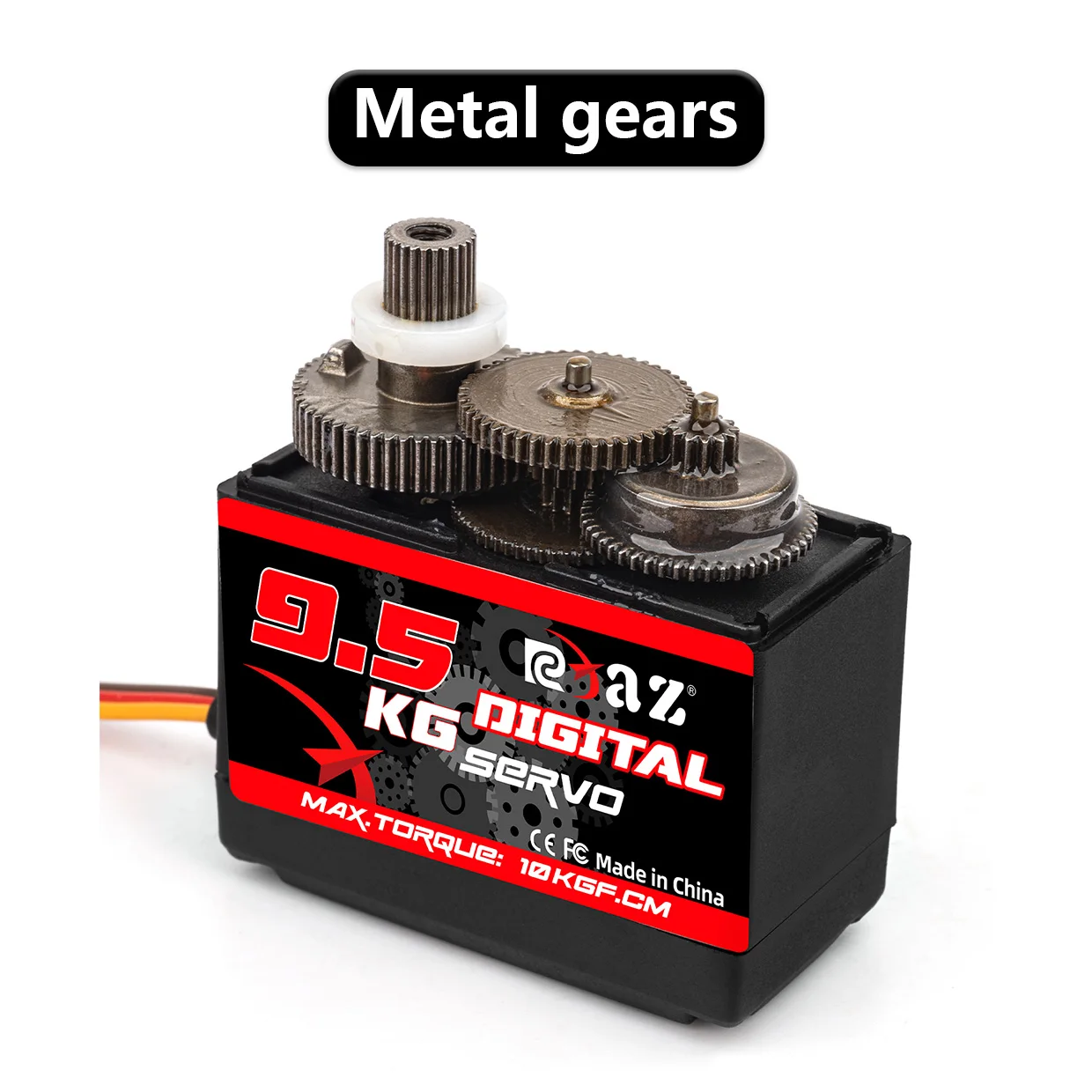 RCXAZ 9.5KG Digital High-Speed Servo Motor Servo Motor Control 180° Metal Gear Servo for Smart Cars Robots Boats RC Helicopters