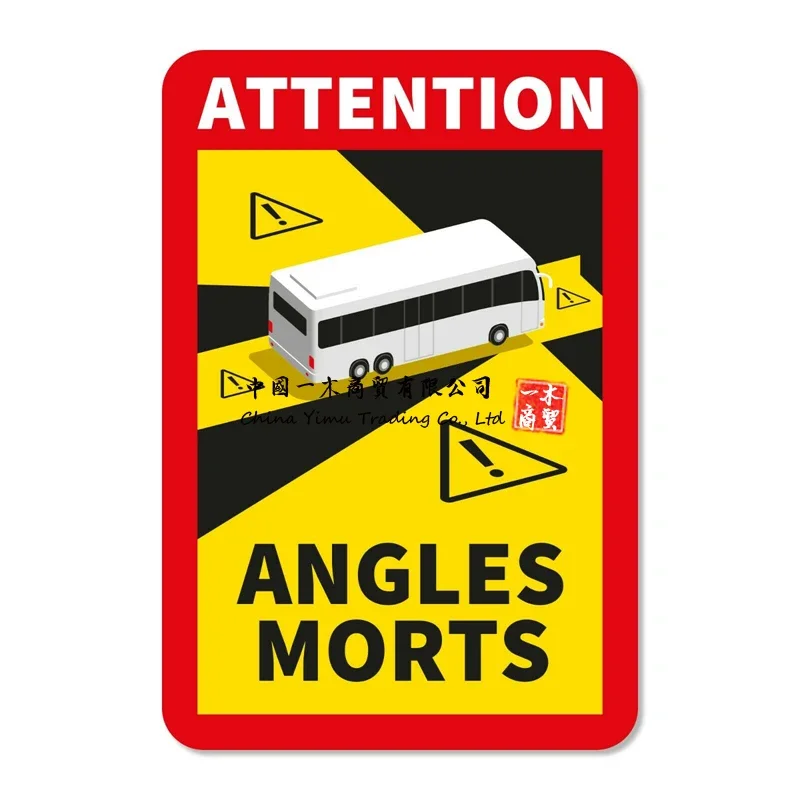 Motorhome Stickers Danger Angles Morts French Blind Spot