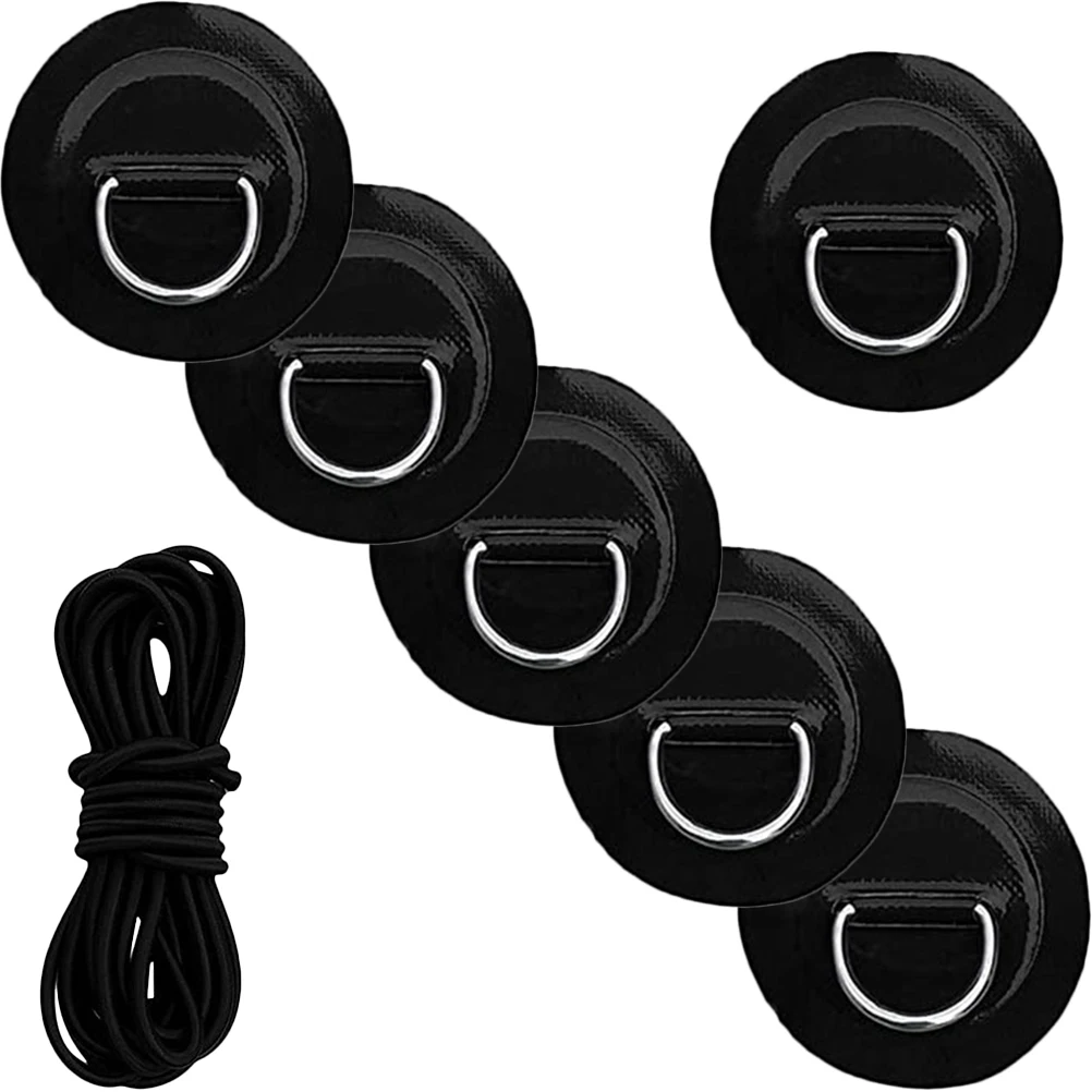 

Inflatable Boat Accessories SUP Paddle Board D Ring Pads Bungee Cord PVC Stainless Steel Kayak Attachment Elastic Rope Stretch