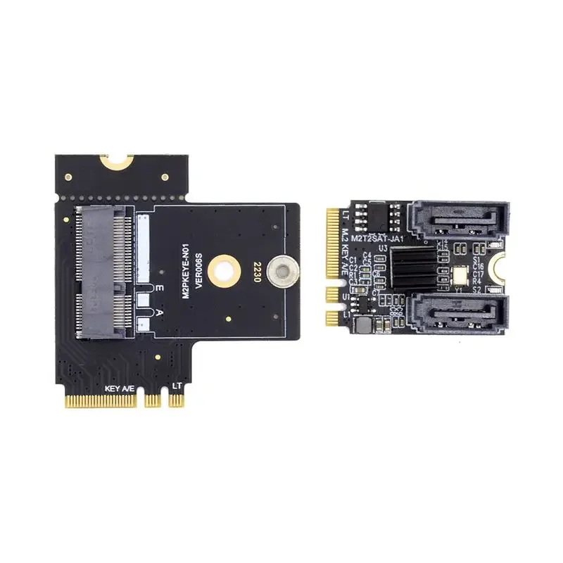 M2 NGFF KEY A-E Локтевой адаптер, расширение, порт WIFI к адаптеру жесткого диска SATA, бесплатный диск, многофункциональный адаптер 1–2