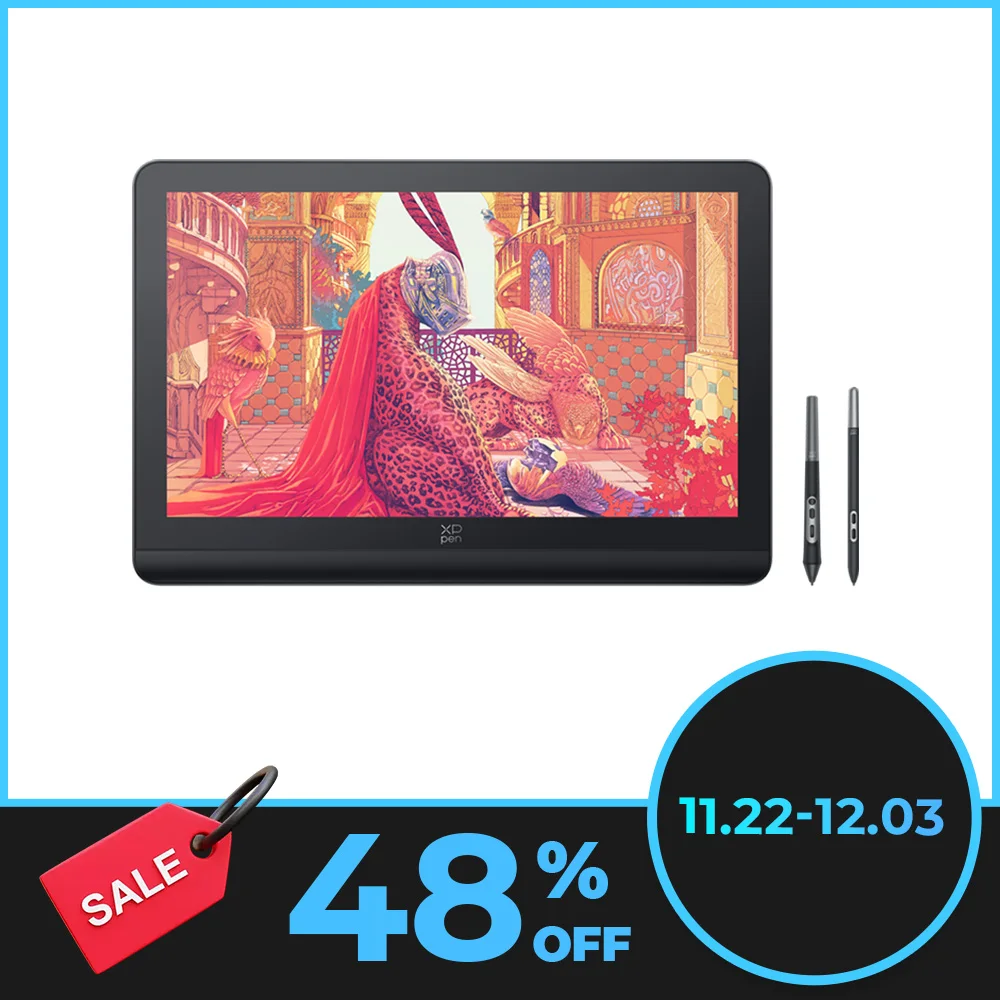 XPPen Artist Pro 19 Graphic Tablet Monitor 18.4 inch 4K Pen Display 159%sRGB with 2 Pens 16384 Levels for Windows mac Linux