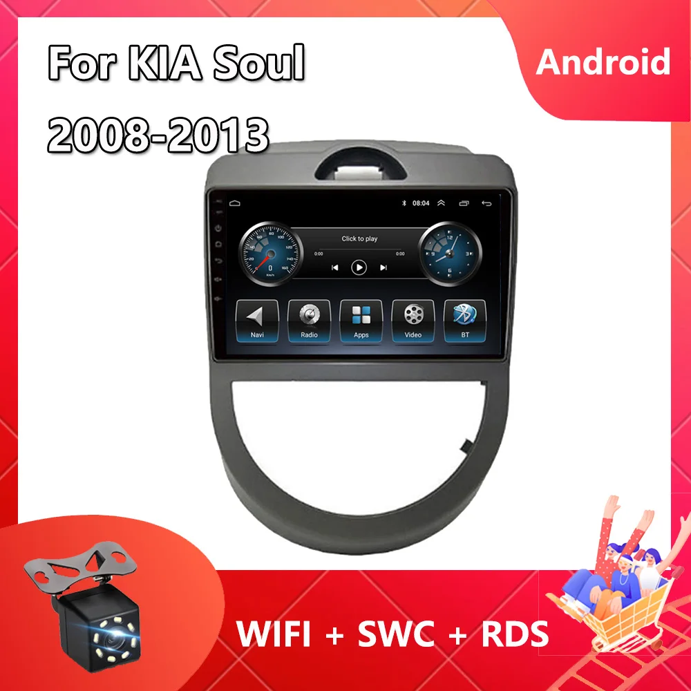 

2din Car Radio For KIA Soul 2008-2013 Android 10 Navigation GPS Multimedia Player 1024*600 HD Touchscreen Bluetooth Carplay USB