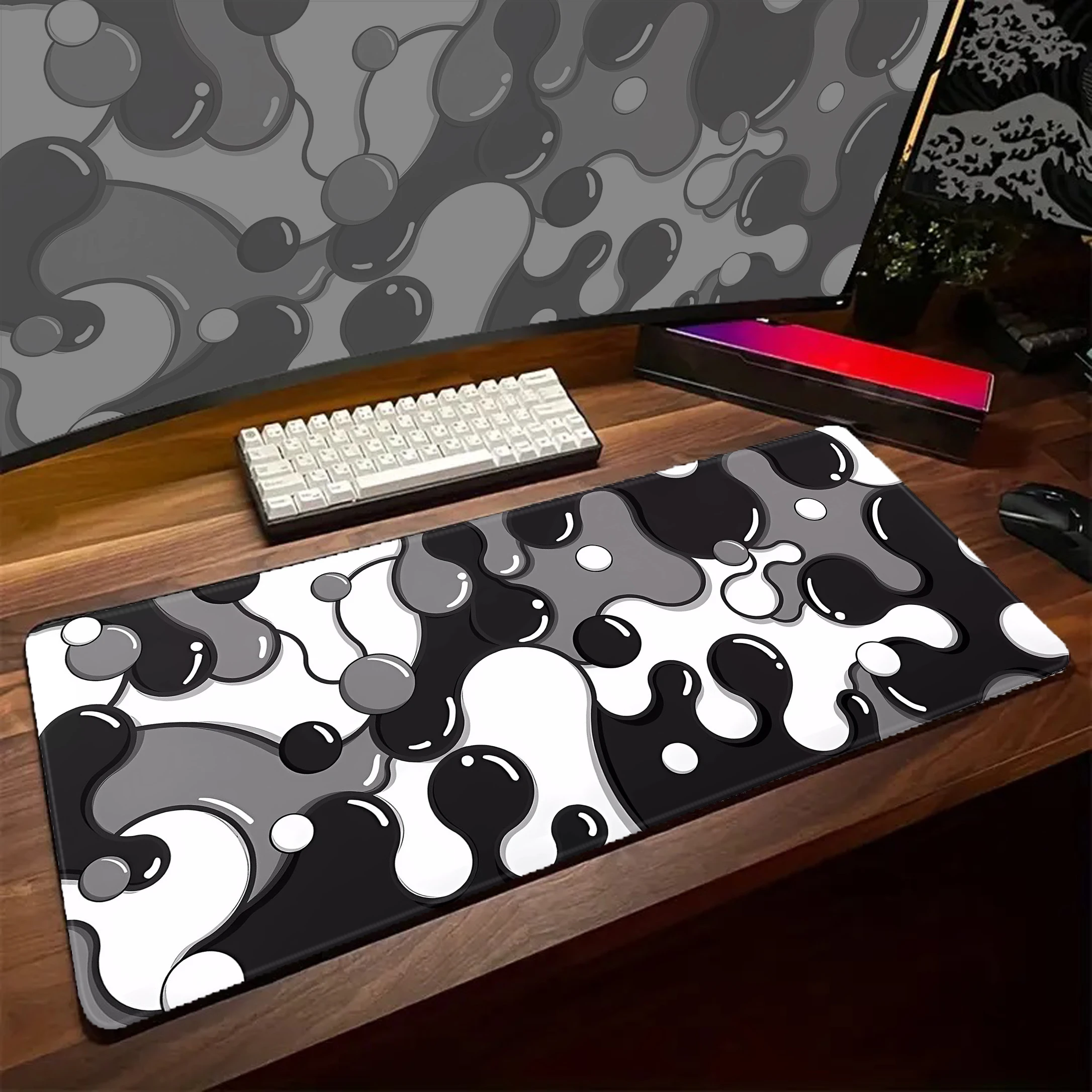 

Large Strata Liquid Mouse Pad Gamer Mausepad Gaming Speed Keyboard Pads Mous Mat Office Desk Protector Mat 90x40/80x30/60x30cm