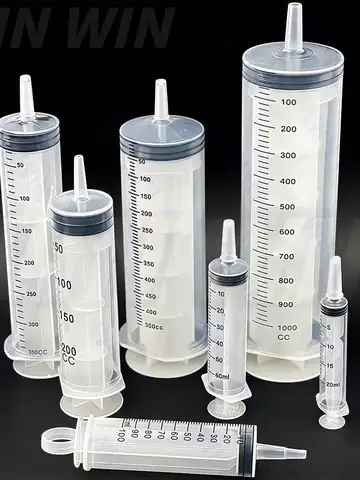 Durable Large Capacity Plastic Syringe 100Ml,150Ml,250Ml, 350ml, 550Ml,1000Ml | Car Oil Extractor Is Suitable for Laboratory Dispensing, Glue Dispensing, Watering, and Veterinary Use.