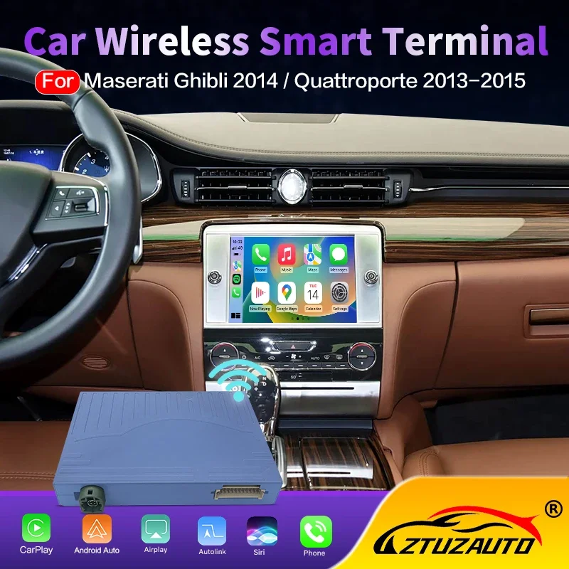 Wireless Carplay Interface for Maserati Quattroporte Ghibli 2013-2015 Android Auto Mirror-Link AirPlay Touching Control Navigati