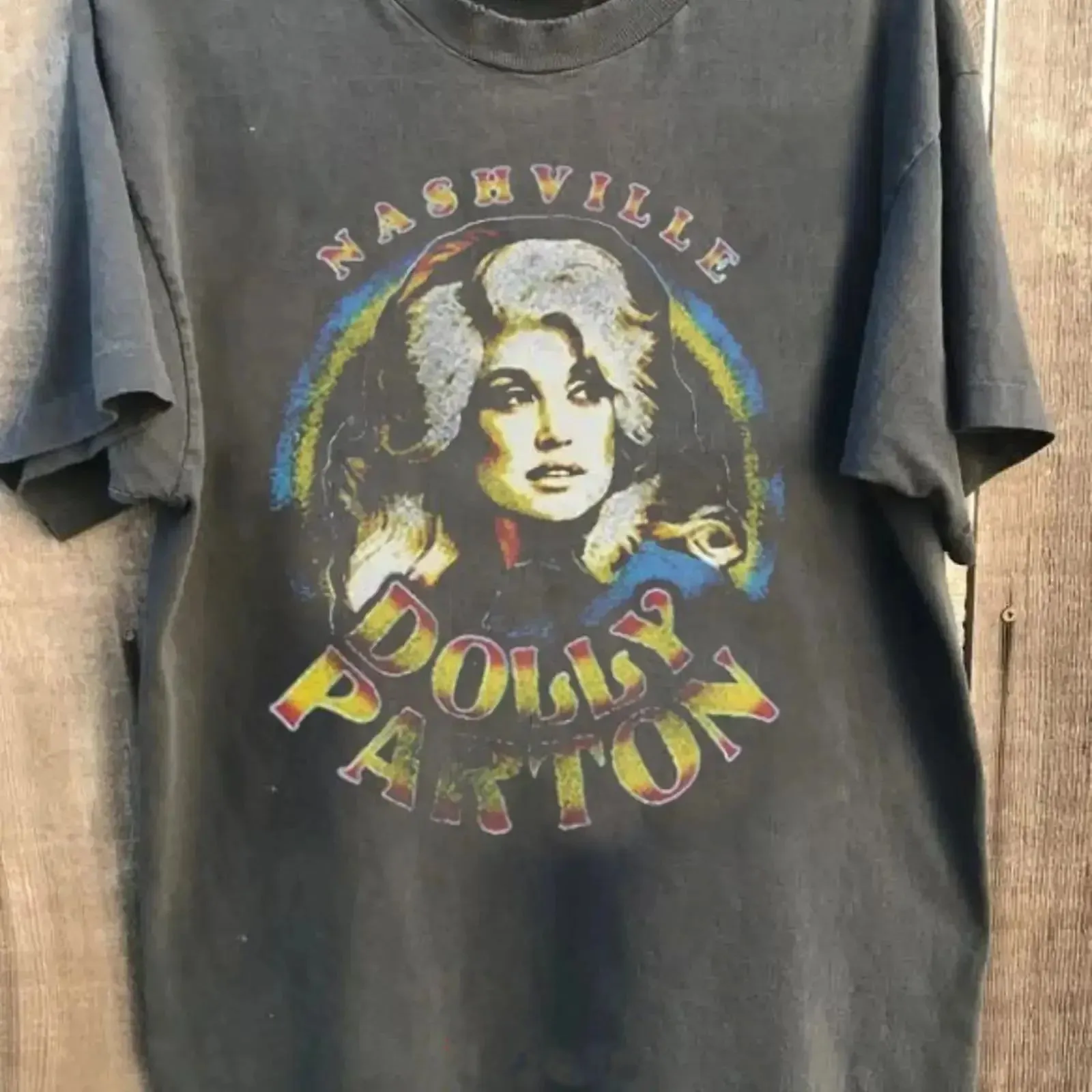 Dolly Parton Country Music What Dolly Can Do Retro T-shirt Y2k Vintage T-shirt Round Neck Streetwear Casual  Printed Pattern Top