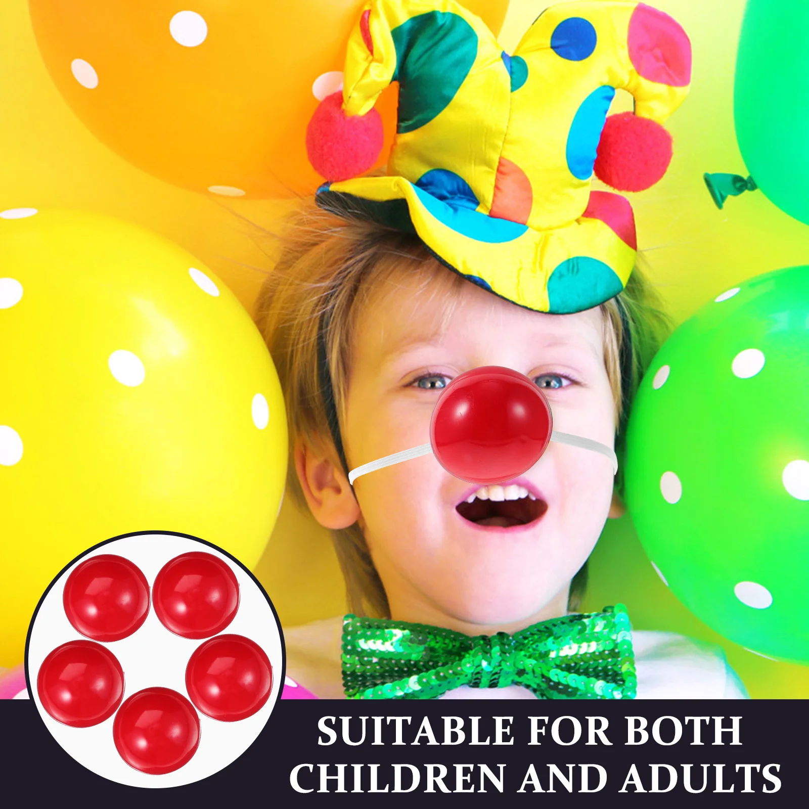 5 Pcs Christmas Man Child Halloween Face Mask Costume Accessories Clown Nose Adult LED