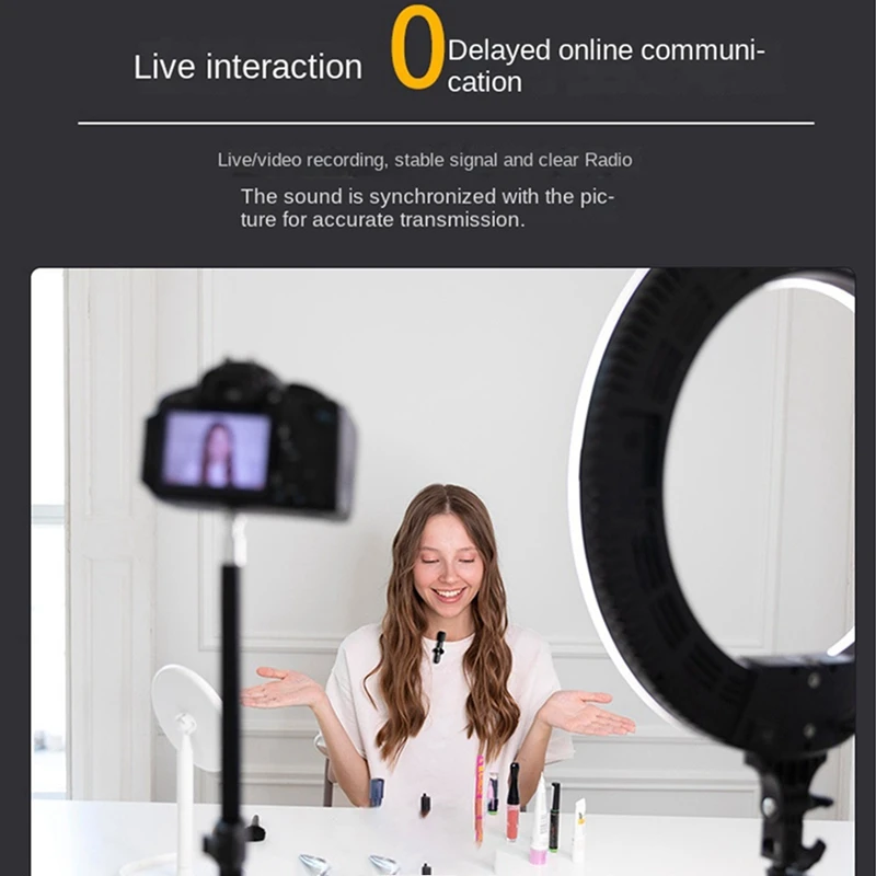 الميكروفونات اللاسلكية الاحترافية ، المزامنة التلقائية ، إلغاء الضوضاء ، مدونات الفيديو للمقابلات