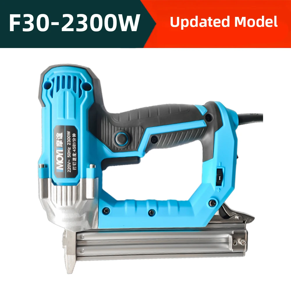 Elektrische nietpistool-nagler 2000W/2300W Houtbewerkingsgereedschap 220V Elektrische rechte nagler F30/F25/F20/F15 Meubelnagler