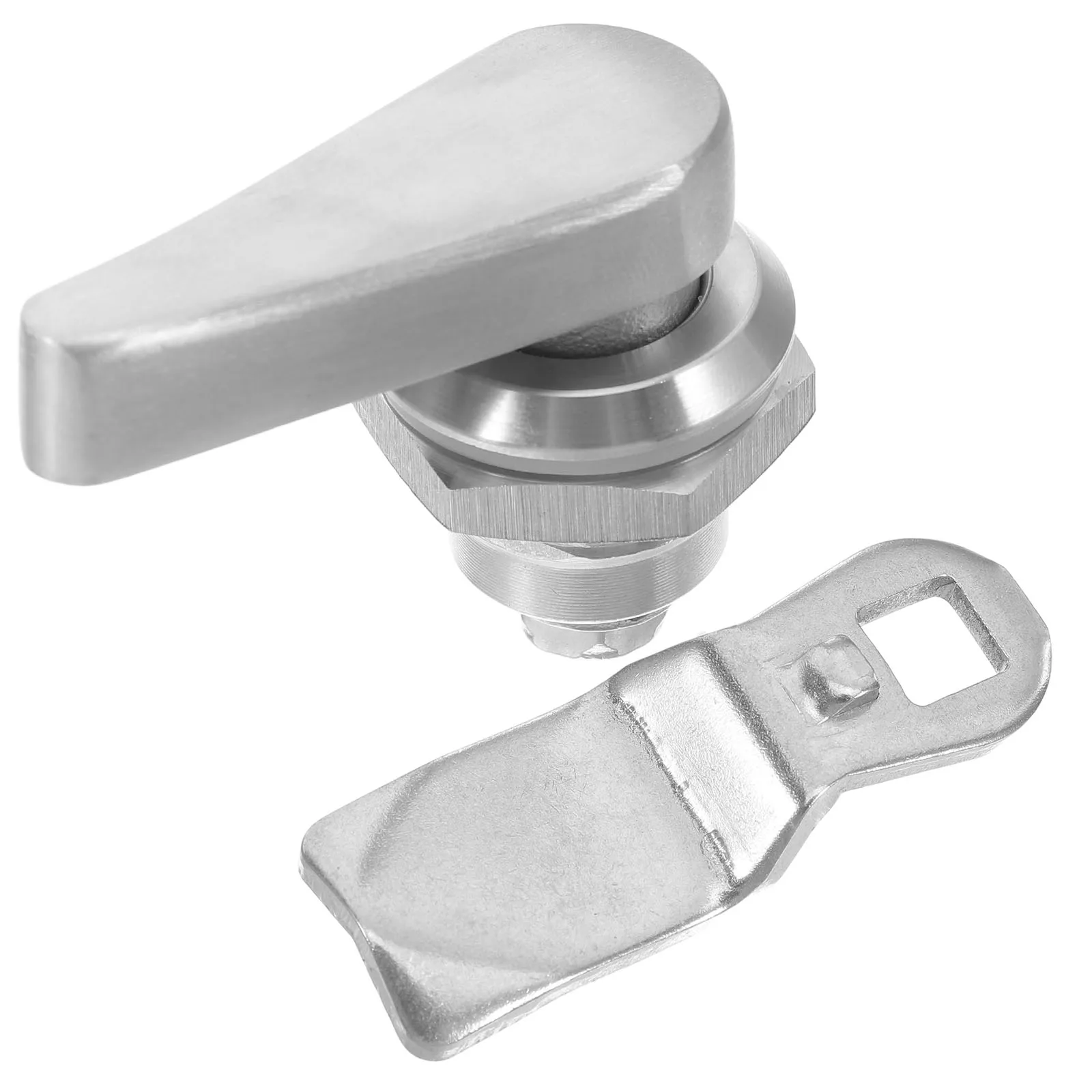 

Silver Stainless Steel Tool Box Replacement Cylinder Durable Cabinet Door Latch Weather Resistant Thumb Operated T