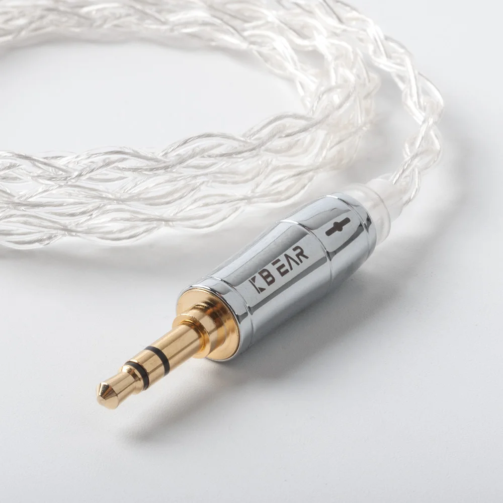 KBEAR Limpid 4 rdzeń 4N czyste srebro kabel do słuchawek 3.5/2.5/4.4mm MMCX/2PIN/QDC/TFZ słuchawki douszne do KS1 KS2 KZ ZST ZS10 Pro