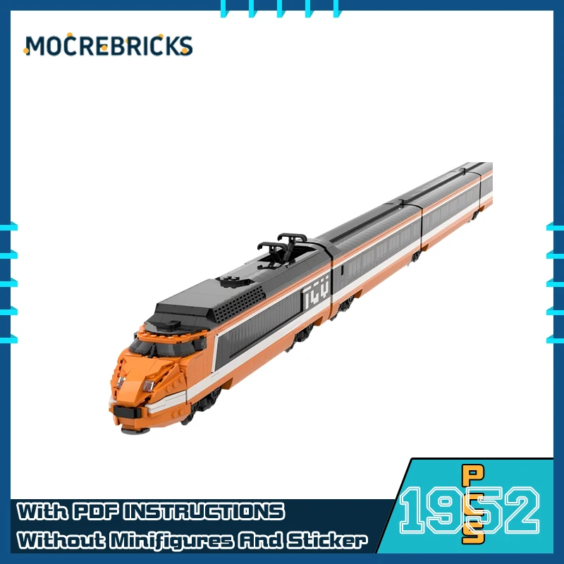 

MOC Французская железная дорога, высокоскоростная рейка, экспресс, 8-широкая модель поезда, сделай сам, строительный блок, сборка, технология, кирпичи, головоломки, игрушки для подарка