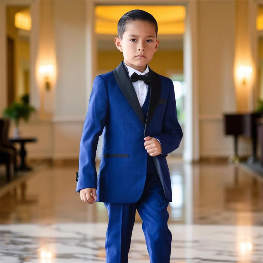 

Formal Boy Suits for Wedding Dinner Royal Blue Little Children Groomsmen Kids Tuxedo for Party Evening Jacket Pants 3-16 Years