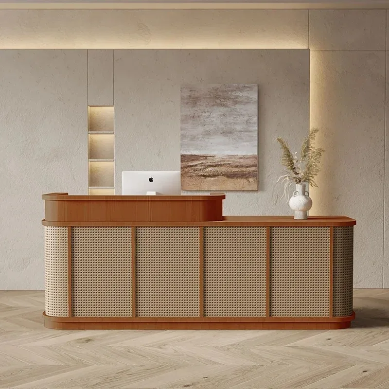 

Universal Checkout Reception Desks Beauty Salon Small Classic Unique Simple Reception Desks Funky Bureau Chinese Style Furniture