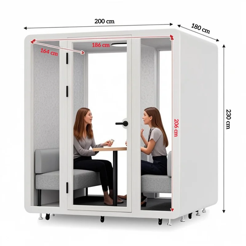 

Soundproof Recording Singing Studio Audio Visual Room with Multi-Function of Music Pod Live Webcasting Vocal Education Booth OEM