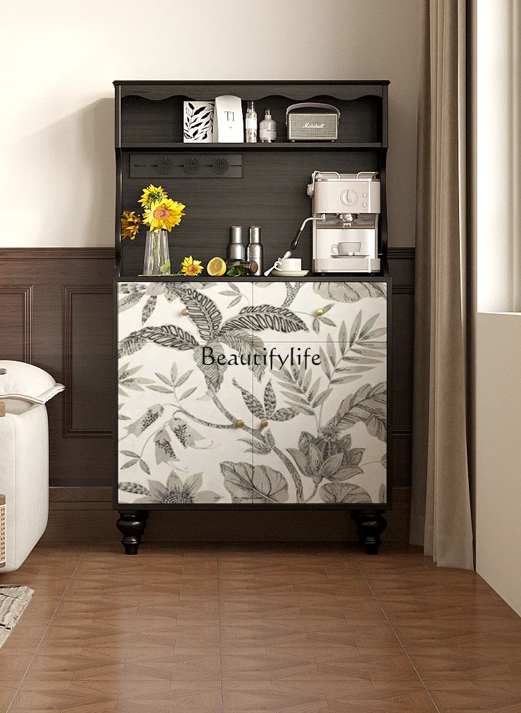 

FG43*French retro home integrated dining side cabinet against the wall entrance restaurant storage locker