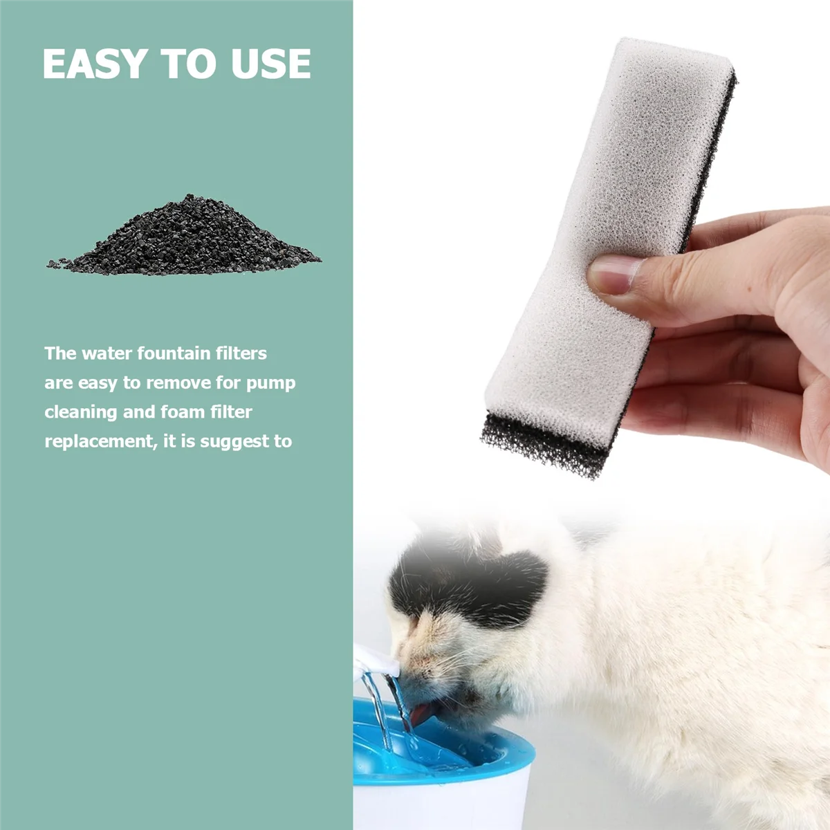 Filtre de fontaine à eau pour animaux de compagnie, remplacement de livre, compatible avec la fontaine à eau WF020, chat et chien, paquet de 12