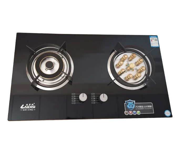 Mandarin Duck High quality cheap Gas Desktop Embedded Type Tempered glass 2 burner Gas Range Cooktops Gas Stove