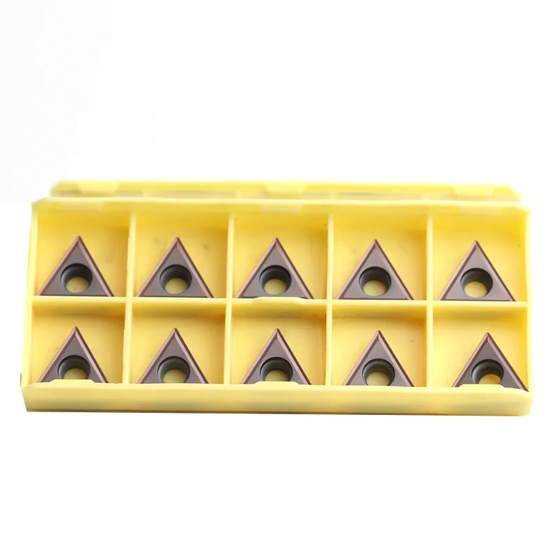 10pcs TCMX110204 TCMX16T304 LF6018 Carbide Inserts DESKAR CNC Lathe Metal Cutter Turning Tool TCMX Chamfering Blade