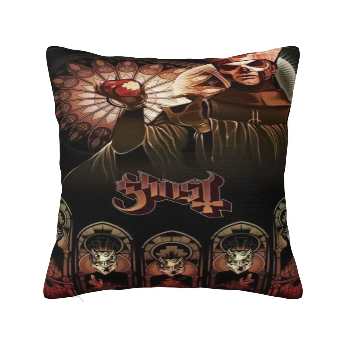 Soft and Sweet Sofa Ghost Rock Metal BandDecor Pillowcase Merch Pillow Covers Zippered Multiple Sizes