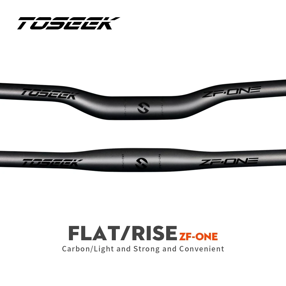 

TOSEEK ZF-ONE Bike Mountain Handlebar 31.8mm Black Grey Silver Matte Carbon Fiber Handlebar MTB Bicycle Parts Width 580 - 760mm