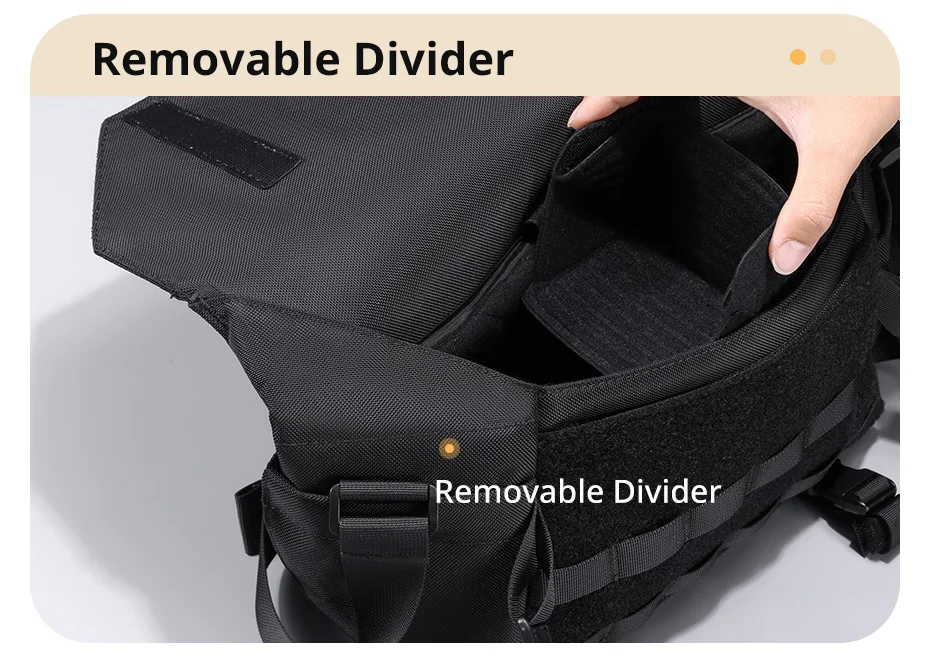 Ulanzi BC08 Umhängetasche, 9 l Fassungsvermögen, spritzwassergeschützt, Universaltasche, Fotografie-Umhängetasche für DSLR-Kamera, Outdoor-Reise-Organizer – Detail 4