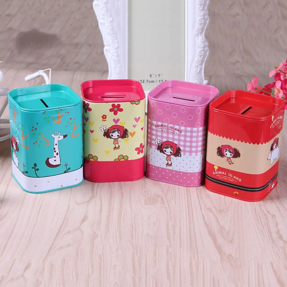 

Save Money Toy For Kids Home Decoration Tinplate High-Capacity Toy Cash Cabinet Coin Box Cash Box Money Box Metal Piggy Bank