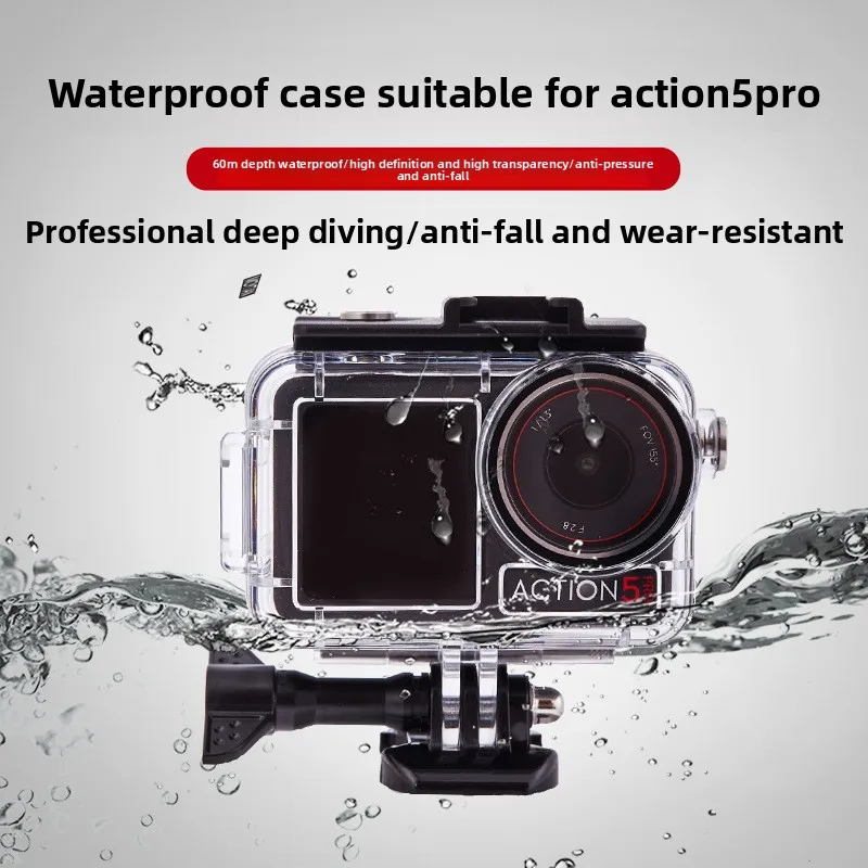 

Aixiaou Compatible with DJI Action5PRO/4/3 Action Camera Waterproof Case Action Camera Accessories