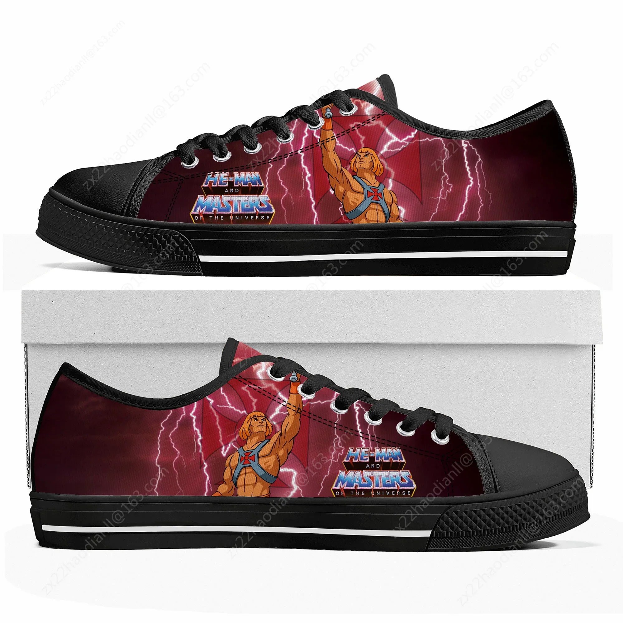 He-Man Masters Of The Universe Low Top High Quality Sneakers Mens Womens Teenager Canvas Sneaker Custom Shoe Casual Couple Shoes