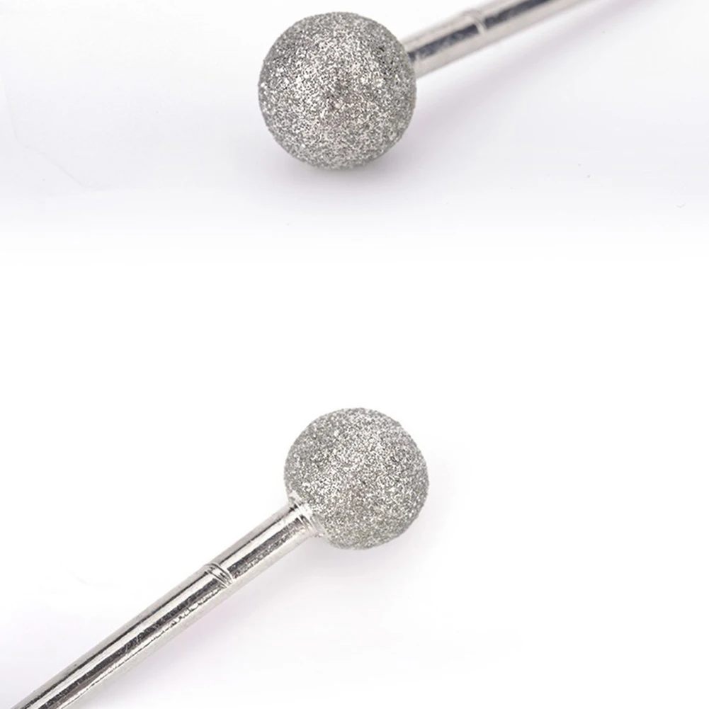 33-40mm Length Silver Tone Color Needle Head Grinding Diamond Dressing Metal Polishing Round Ball Shape Carving
