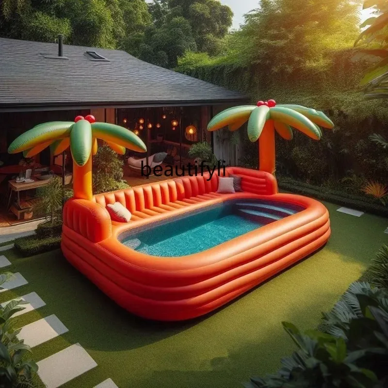 

Large Inflatable Sofa Pool Inflatable Swimming Pool for Outdoor and Indoor Relaxation Water Resistant Durable Design