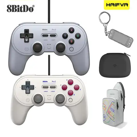 맨 위! RetroPie /Raspberry Pi /PC 용 Nintendo 스위치 게임 제어용 8Bitdo PRO2 유선 USB 게임 패드 컨트롤러