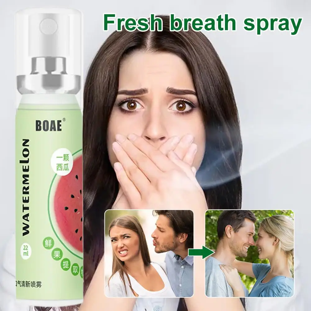 Portable 20ml Watermelon Oral Spray Effectively Removes Bad Breath & Keeps Mouth Fresh All Day