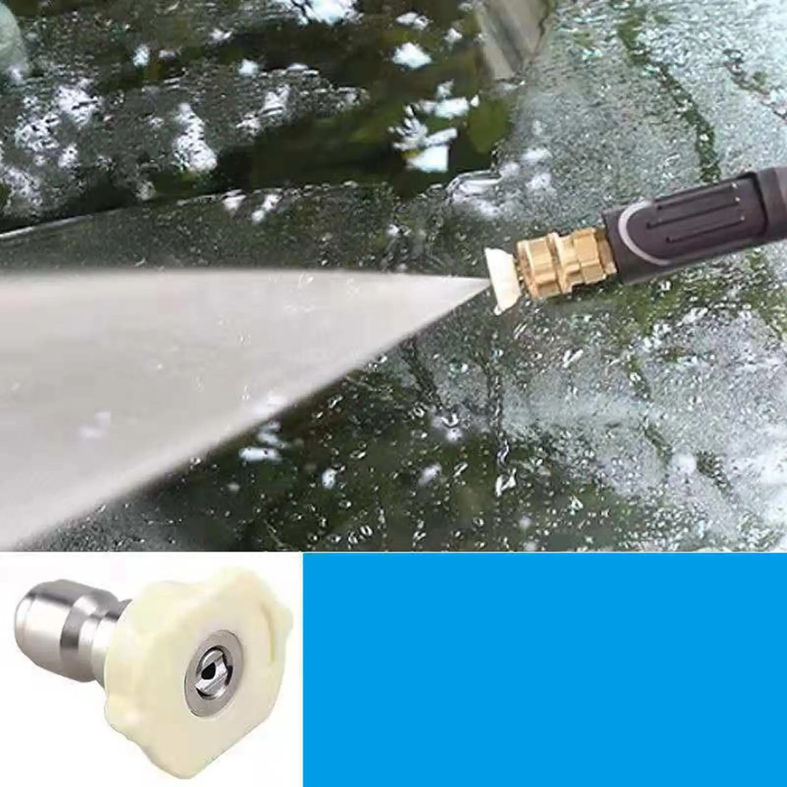 Washer Nozzle Tips Sturdy Stainless Steel Plastic 5 Piece Set Quick Change for Patio Deck Siding Cleaning