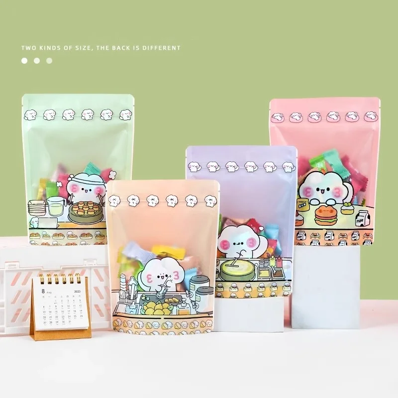StoBag 50/100pcs Cartoon Food Packaging Bags Child Cute Stand Up Candy Snack Cookies Storage Kids Plastic Self-sealing Pouches - Image 3