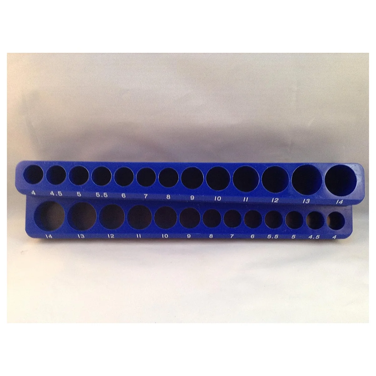A83Z 1/4Inch Drive 26pc Magnetic Socket Holder Metric 13 Deep 13 Shallow Magnetic Plastic Sleeve Holder Sleeve Storage Rack