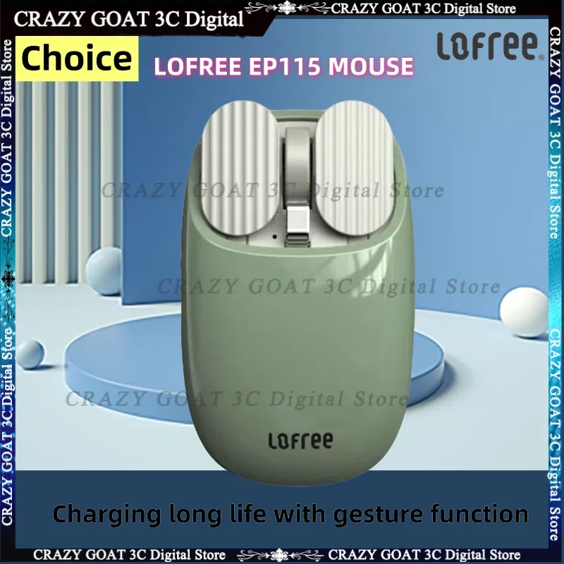 

LOFREE EP115 Wireless Bluetooth Mouse, Suitable For Office Charging,ipads/Laptops/tablets,support Windows/macos/ios,milk pink