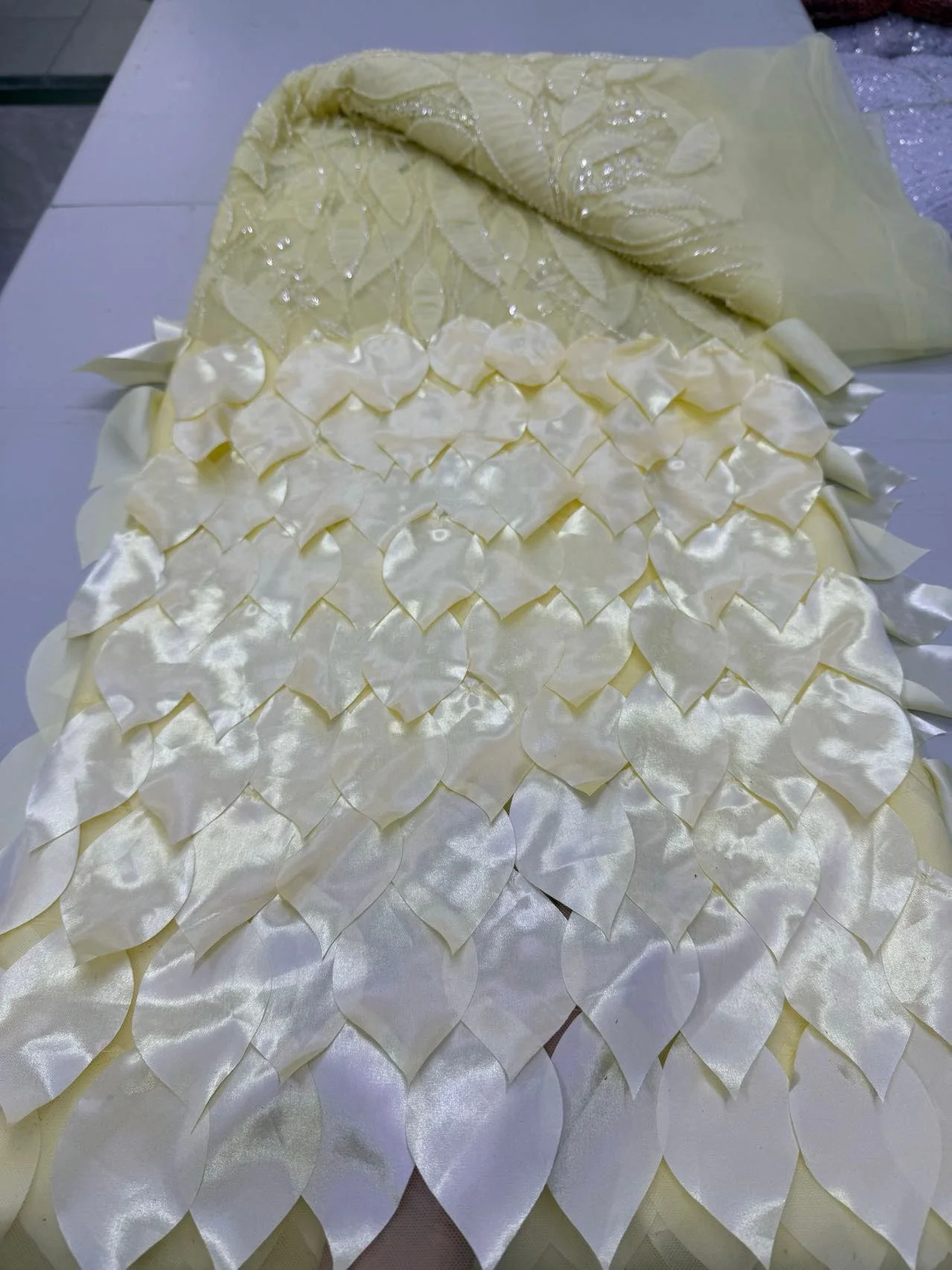 

Nigerian Sequins Tulle Lace Fabric High-Quality Embroidery African Net Cloth for Prom Dresses Beads 5 Yards 2026 JY509